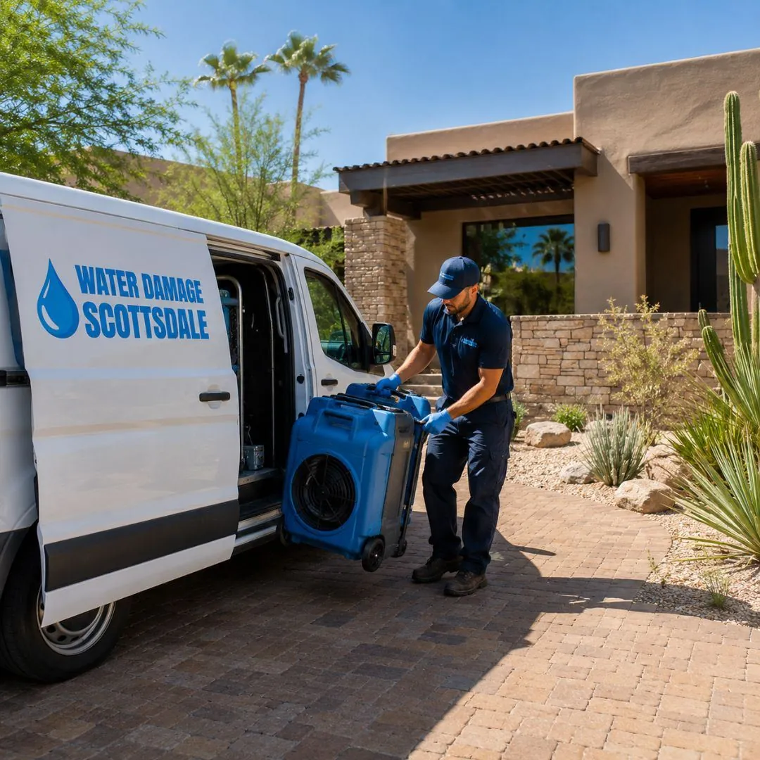 Inspecting for mold behind drywall in a Scottsdale, AZ home