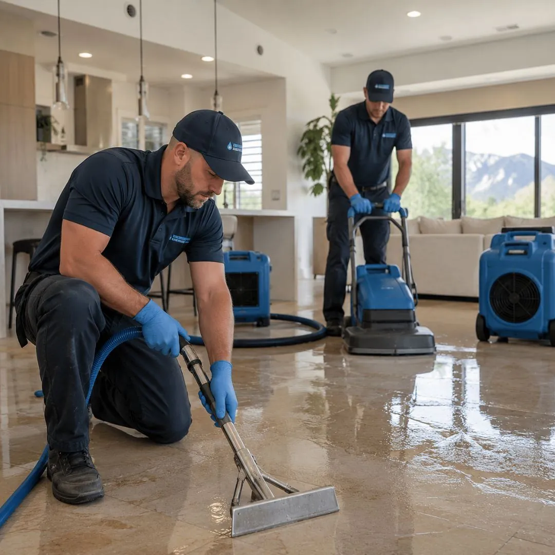 Mold remediation and drying after water damage in a Scottsdale, AZ home